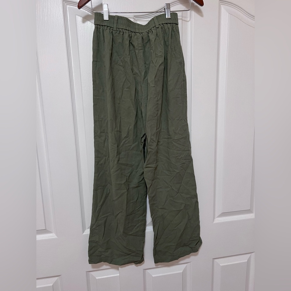Emery Rose Olive Green Wide-Leg Pants - Small - Picture 5 of 5